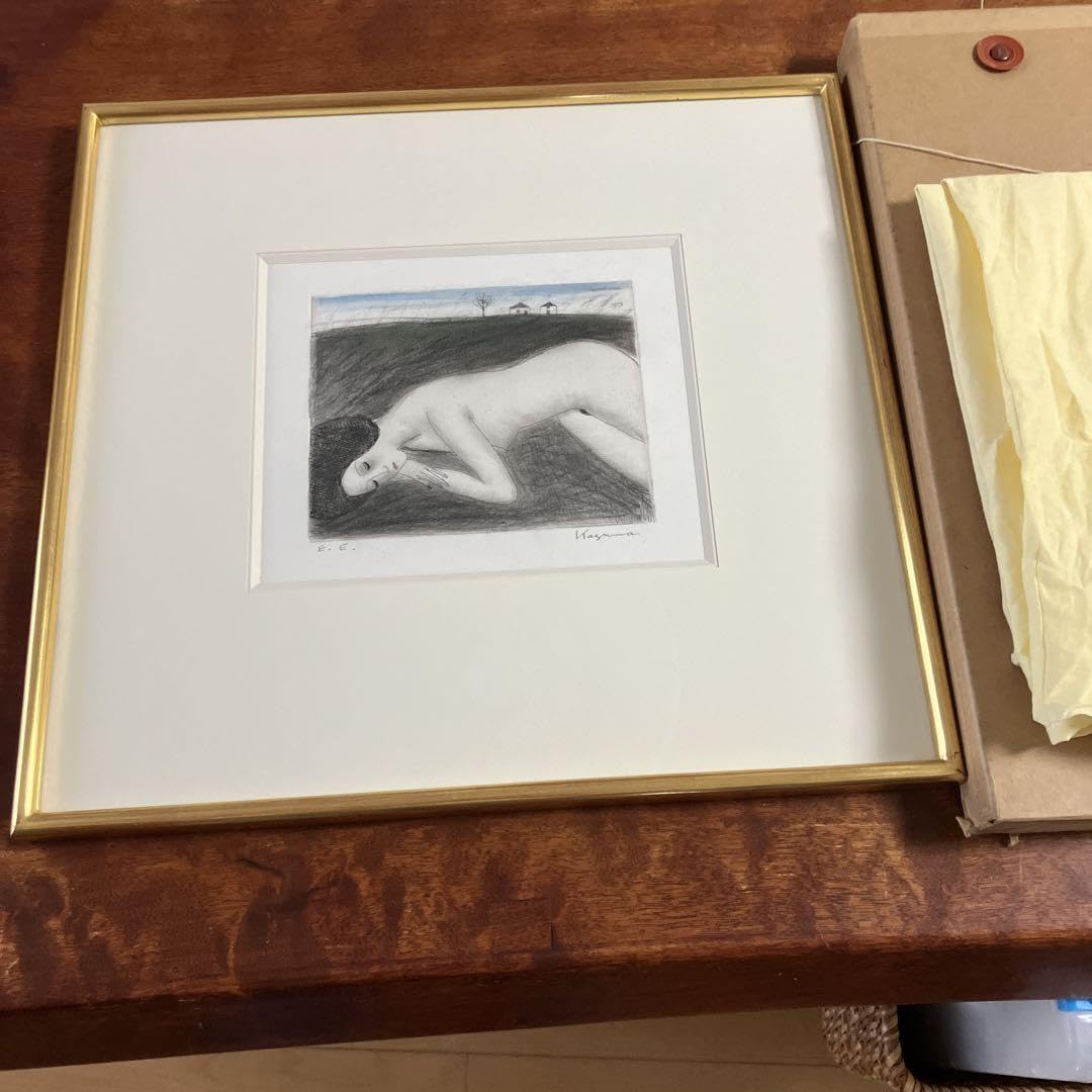 風間完　「裸婦」銅版画に水彩、パステル、鉛筆による手彩色　1983年　+書籍4冊 Amazon.co.jp: 風間完 「裸婦」銅版画に水彩、パステル、鉛筆